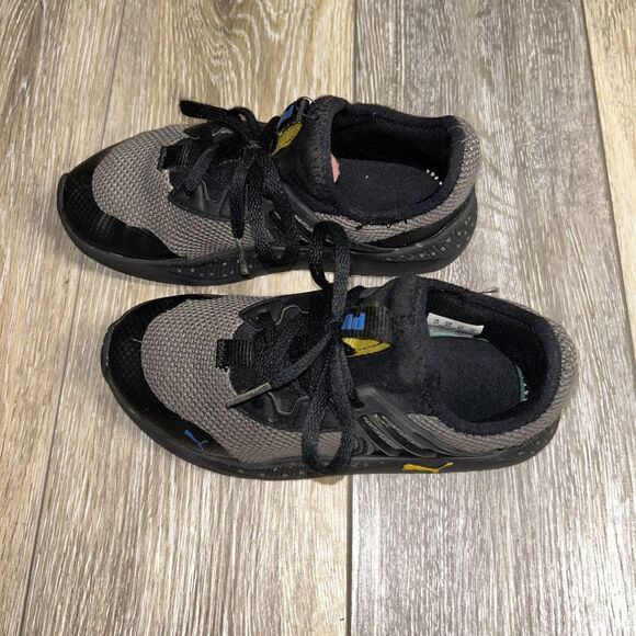 Puma Kids Youth US Size 1C Pacer Future City Escape Gray Black Sneaker Shoes - Picture 6 of 11